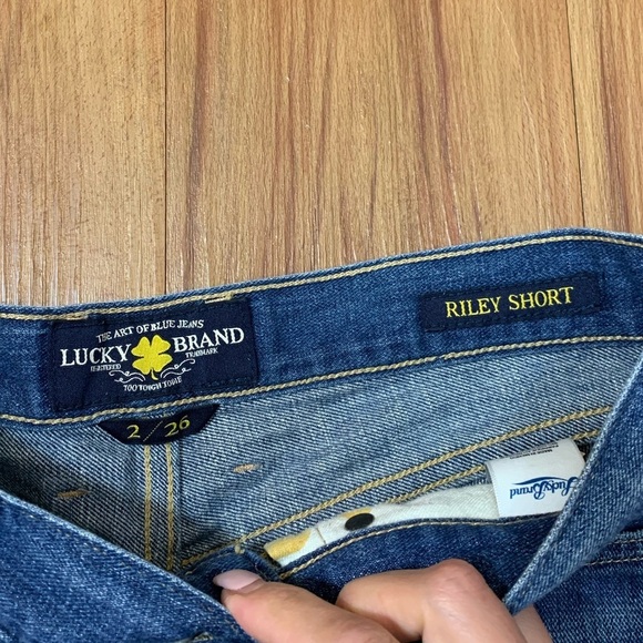 Lucky Brand Aztec Cut Off Riley Jean Denim Shorts - Picture 7 of 12